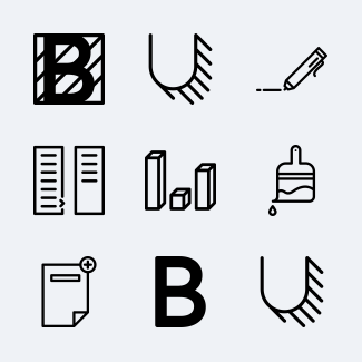 Text editor icons pack