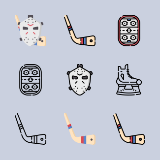 Hockey icons pack