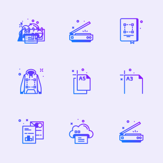 Printing icons pack