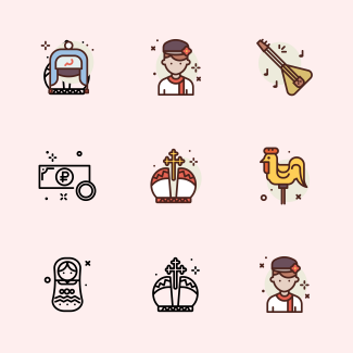 Russia icons pack