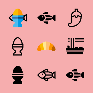 Gastronomy icons pack
