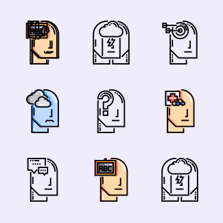 Human Mind icons pack