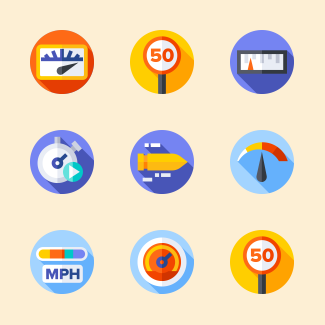 Speedometer icons pack