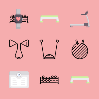 Gym Equipment icons pack