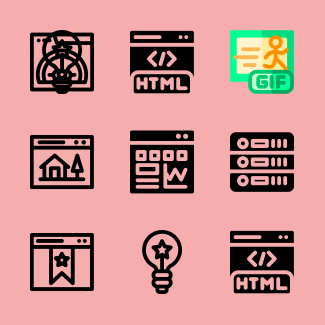 Web design icons pack