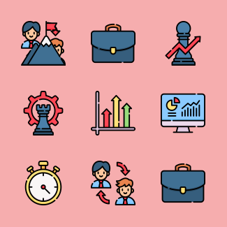 Strategy and management icons pack
