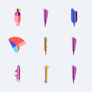 Feathers Set icons pack