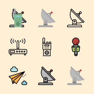 Communication icons pack