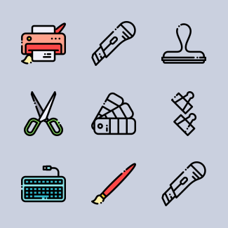 Stationery and Office icons pack