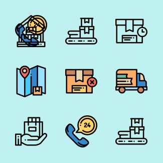 Shipping and Delivery icons pack
