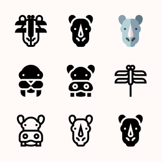 Wildlife icons pack