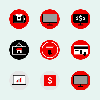 Shopping icons pack