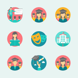 Education icons pack