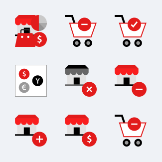 Shopping icons pack