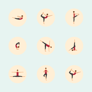 Yoga Poses icons pack
