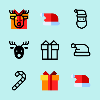 Christmas icons pack