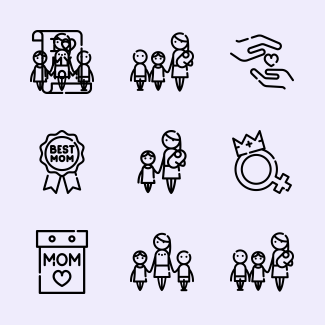 Mother's day icons pack