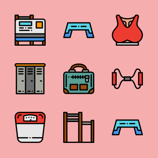 Fitness icons pack