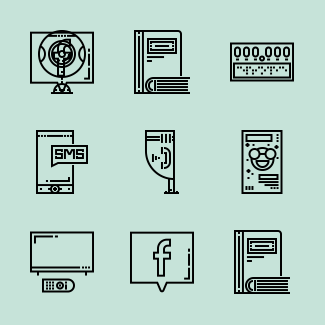 Communication icons pack