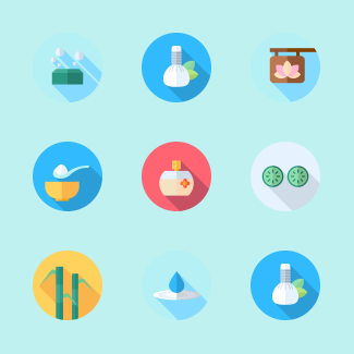 Wellness and spa icons pack