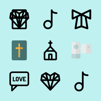 Wedding icons pack