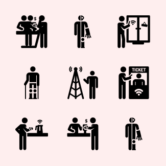 Technology pictograms icons pack