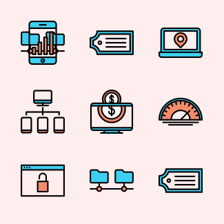 Linear Color SEO icons pack
