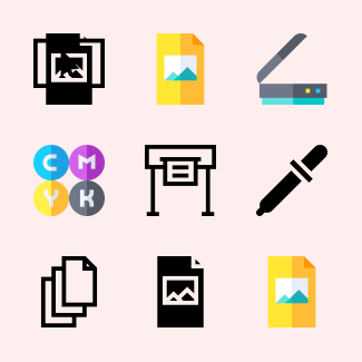 Printing icons pack