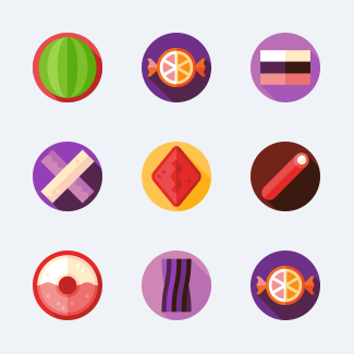 Sweets & Candies icons pack