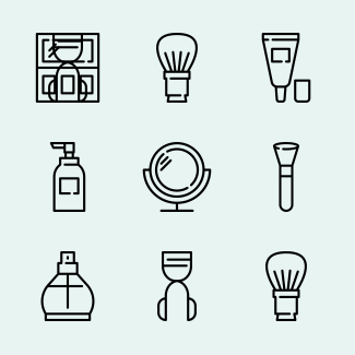 Beauty icons pack