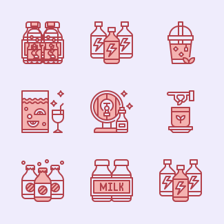 Drink icons pack