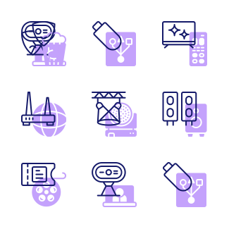 Multimedia icons pack