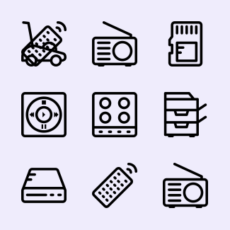 Electronics icons pack