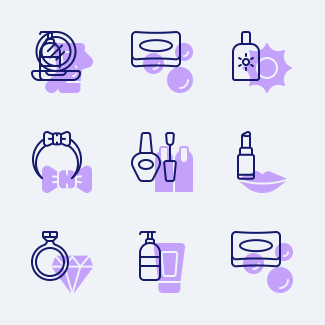 Beauty icons pack