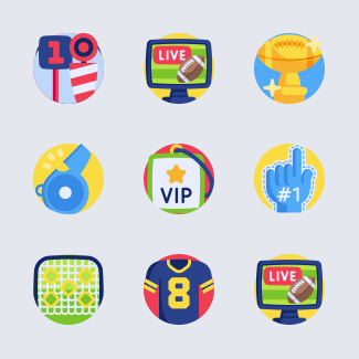 American Football icons pack