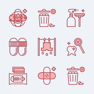 Hygiene icons pack