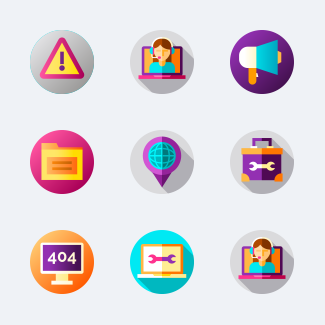 Tech support icons pack