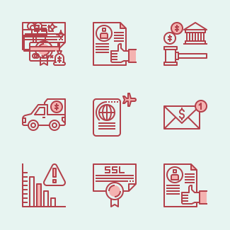 Online Money Service icons pack