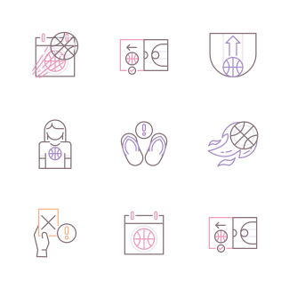 Basketball icons pack