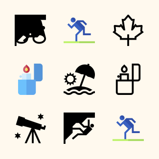 Outdoor activities icons pack