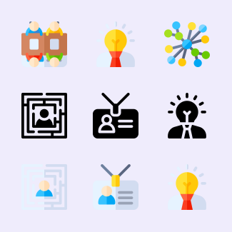 Business administration icons pack