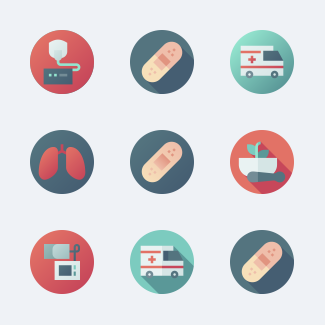 Medical tools icons pack