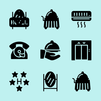 Hotel icons pack