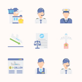 Airline icons pack
