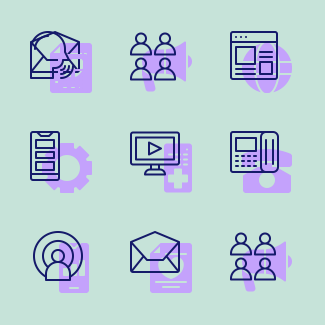 Telecommunication icons pack