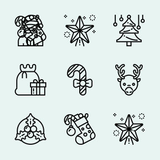 Christmas icons pack