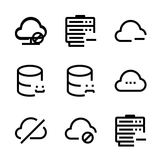 Cloud Data and Network icons pack