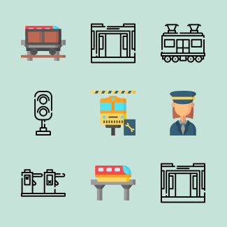 Railway icons pack