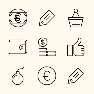 Marketing and e-commerce collection icons pack