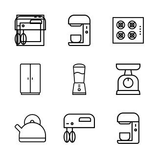 Appliances icons pack